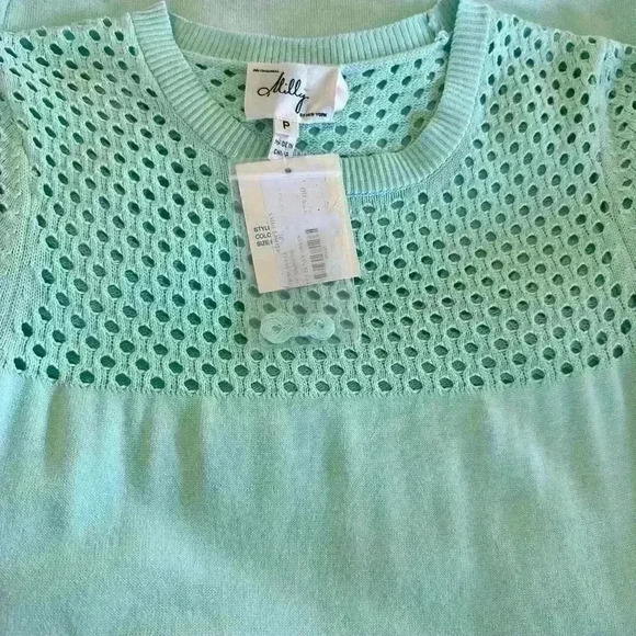 Milly of New York NWT Seaglass Yulia Net Dress Bodycon Knit Size S - Picture 7 of 7